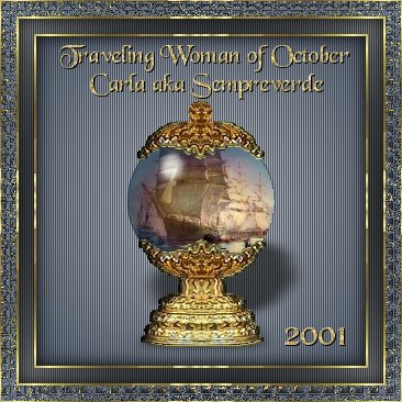 traveling woman of October 2001