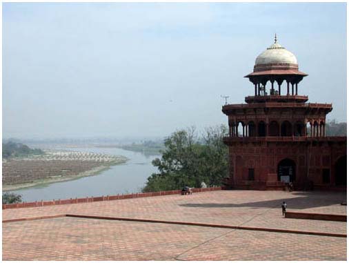 Yamuna river from the Taj Mahal