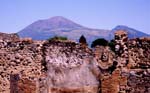 The Vesuvio above the Pompei's ruins